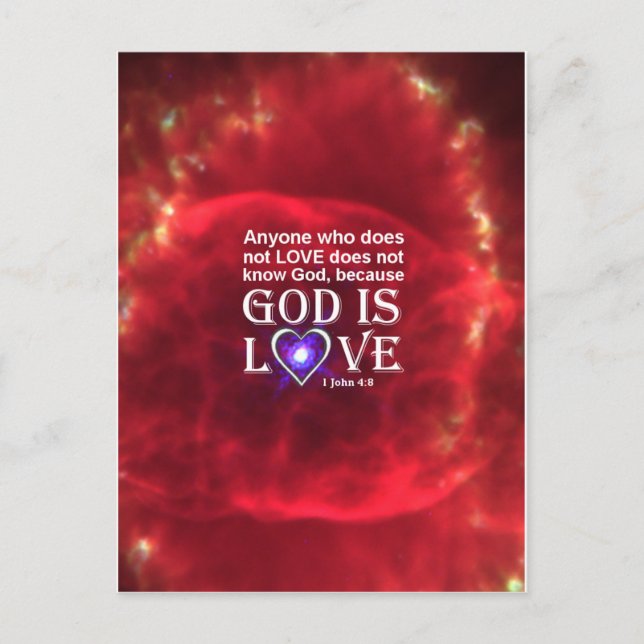 1. John 4:8 Postkarte (Vorderseite)