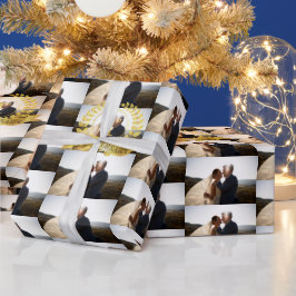 1. Jubiläum Hochzeitsfeier mit Gold anpassen Geschenkpapier