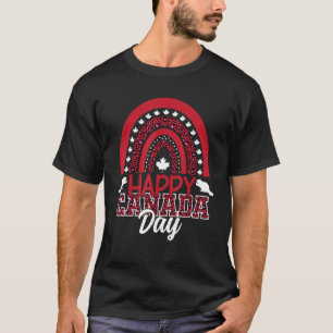 1. Juli Frohen Kanada-Tag Regenbogen Süßer Leopard T-Shirt