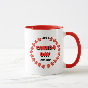 1. Juli Kanada Day Est. 1867 Tasse