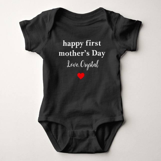 1. Junge Mutter zum Muttertag Baby Strampler (Vorderseite)