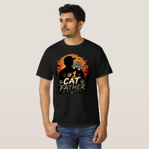 #1 Katzenvater Vaters bester Freund Katze T-Shirt