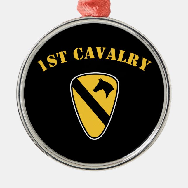 1. Kavallerie-Abteilung Ornament Aus Metall (Vorne)