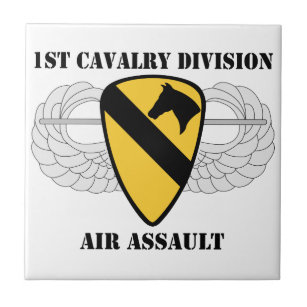 1. Kavallerie-Abteilungs-Luft-Angriff - mit Text Fliese