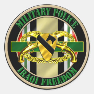 1. Kavallerie-Abteilungs-Militärpolizei OIF Runder Aufkleber