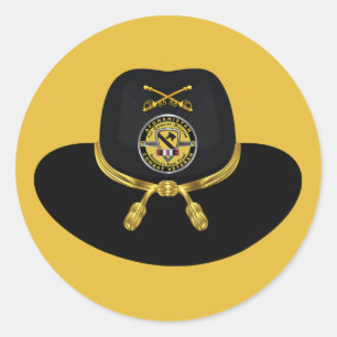 1. Kavallerieabteilung Afghanistan Veteran Runder Aufkleber