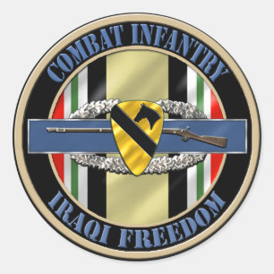 1. Kavallerieabteilung Infanterie OIF Runder Aufkleber