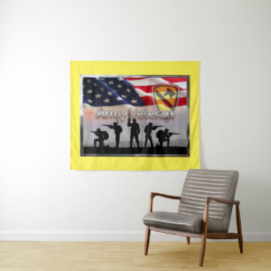 1. Kavallerieabteilung Soldaten mit amerikanischer Wandteppich