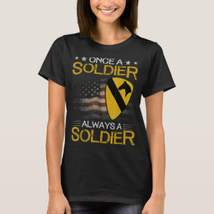 1. Kavallerieabteilung Veteran immer Soldat Mili T-Shirt