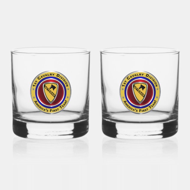 1. Kavallerieabteilung Veteran Whiskyglas (Vorderseite)