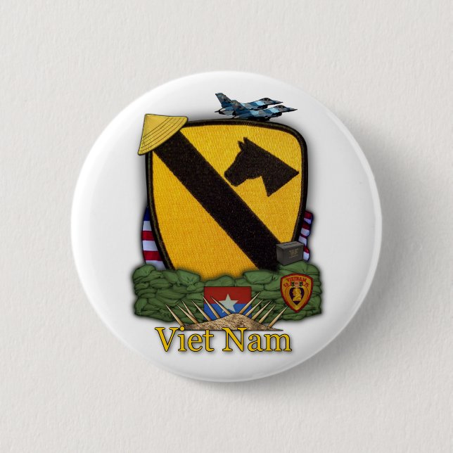 1. Kavallerieabteilung Vietnam untersucht Krieg Button (Vorderseite)