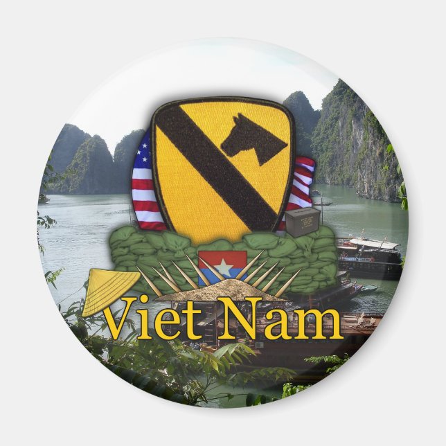 1. Kavallerieabteilung vietnam Veteranen Krieg Vet Magnet (Vorne)