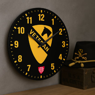 1. Kavalleriedivision "First Team"-Tribut Große Wanduhr