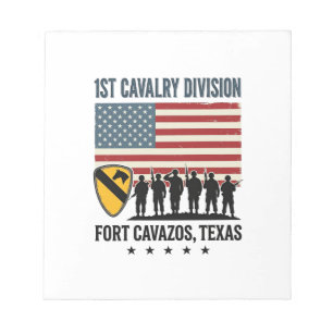 1. Kavalleriedivision Fort Hood Vintage-Militär-Sh Notizblock
