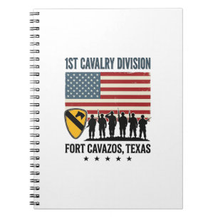1. Kavalleriedivision Fort Hood Vintage Militär-Sh Notizblock