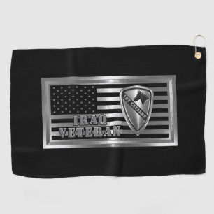 1. Kavalleriedivision Iraq Veteran Golfhandtuch