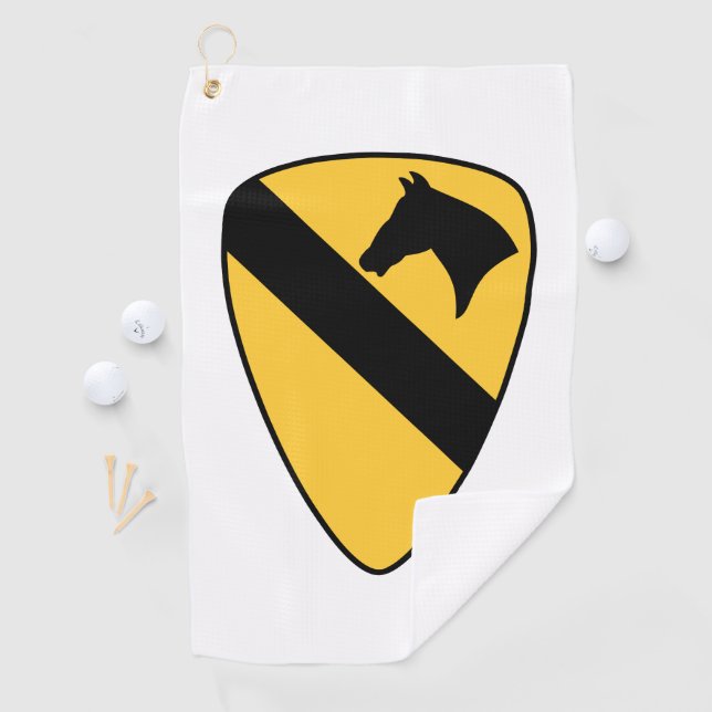 1. Kavalleriedivision Patch Patriotisch Golfhandtuch (Insitu)