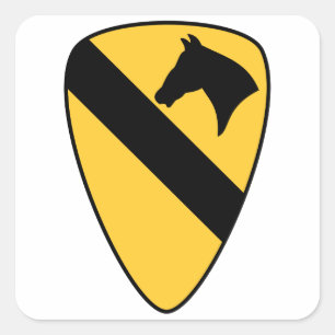 1. Kavalleriedivision Patch Patriotisch Quadratischer Aufkleber