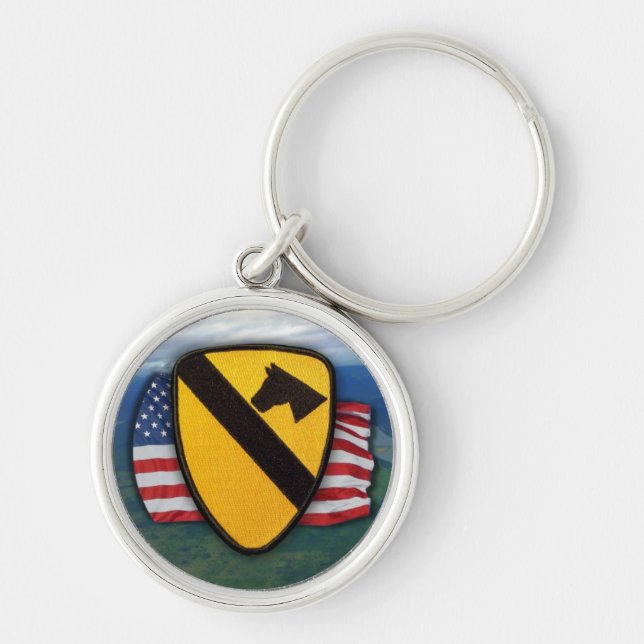 1. Kavalleriegepatchveteranen Schlüsselanhänger (Vorne)
