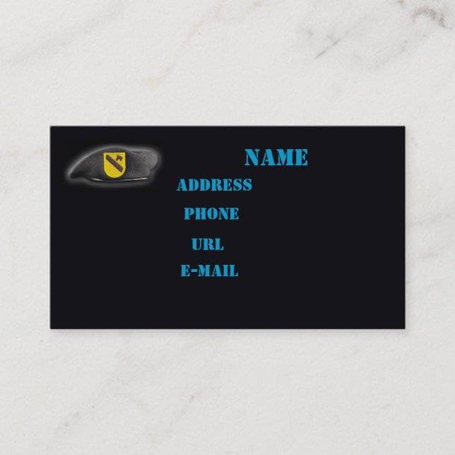 1. Kavallluft cav vet iraq nam business card Visitenkarte (Vorderseite)