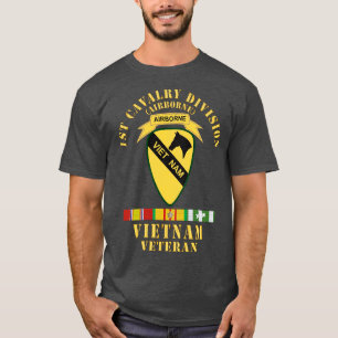 1. Kavalry Division Vietnam Veteran w VN SVC X T-Shirt