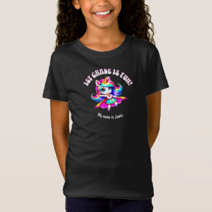 1. Klasse Anime Einhorn Mädchen Zitat schwarz rosa T-Shirt