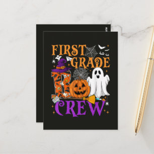 1. Klasse Boo Crew Lehrer Schüler Lustiges Hallowe Postkarte