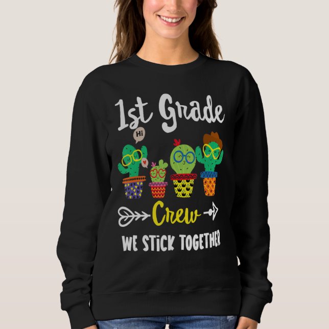 1. Klasse Crew Cactus Team 1. Klasse Lehrer Squash Sweatshirt (Vorderseite)