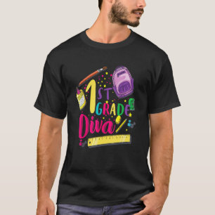 1. Klasse Diva Erster Tag der Mädchen Kleidung T-Shirt