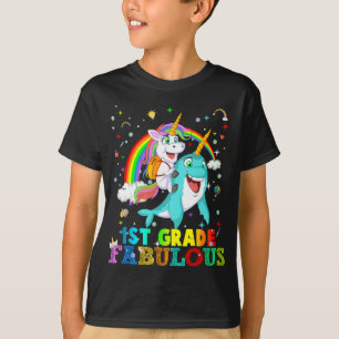 1. Klasse fabelhafte Einhornreiten Narwal T-Shirt