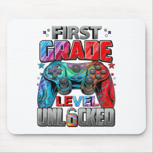 1. Klasse freigeschaltetes Gaming Gamer Jungen Zur Mousepad