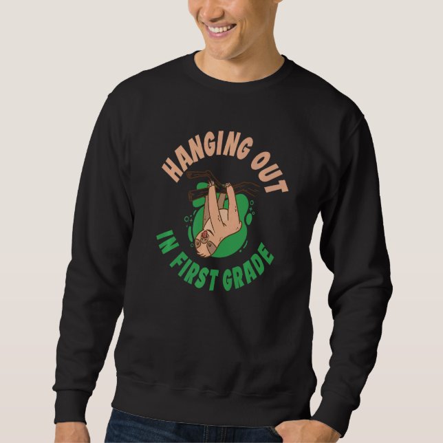 1. Klasse in der ersten Klasse Sloth School Sweatshirt (Vorderseite)
