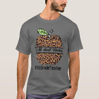 1. Klasse Lehrer Wild über Leopard Plai T-Shirt