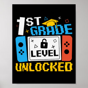 1. Klasse Level freigeschaltetes Videospiel Ck Zur Poster