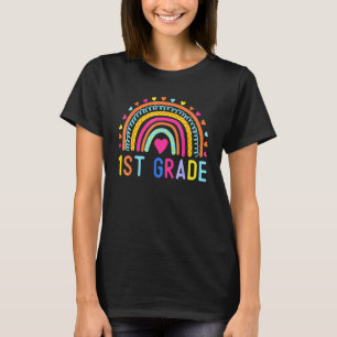 1. Klasse Regenbogen Mädchen Jungen Lehrer Hallo E T-Shirt