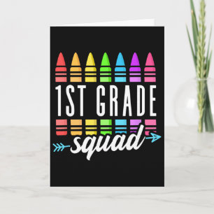 1. Klasse Squad Ck Zur Schule Erstklassiger Lehrer Karte