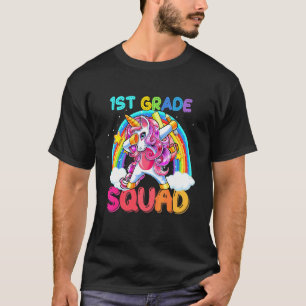 1. Klasse Squad Dabbing Einhorn Süß Zurück zur Sch T-Shirt