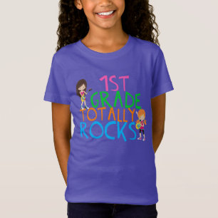 1. Klasse Totally Rocks Erste Klasse Kinder T-Shirt