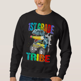 1. Klasse Tribe Monster Truck Dinosaurier Sweatshirt