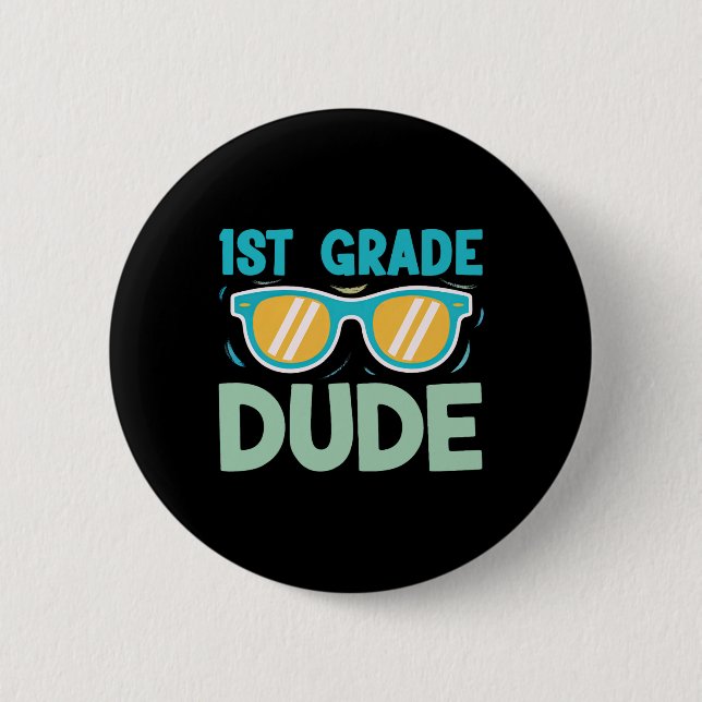 1. Klasse Typ Jungen Kinder Ck Zur Schule Team Ers Button (Vorderseite)