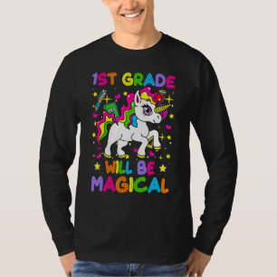 1. Klasse wird magisches Einhorn Niedlich zurück z T-Shirt