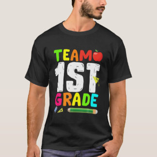 1. Klasse zurück zum Lehrer am ersten Tag der Schu T-Shirt