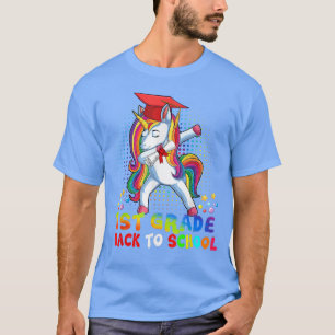 1. Klasse zurück zur Schule Funny Dabbing Unicorn T-Shirt