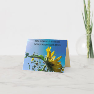 1 Kor 3,7 Gott lässt Dinge wachsen Sonnenblume