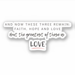 1 Korinithen 13 Aufkleber
