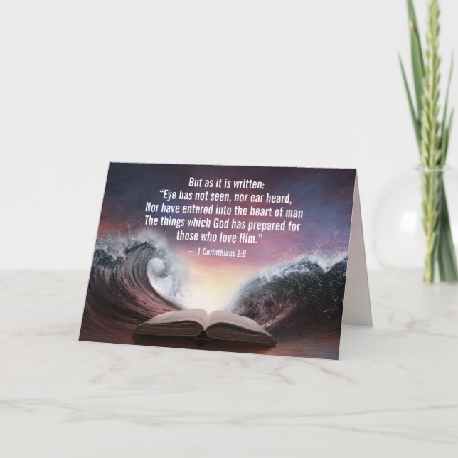 1 Korinthen 2:9 Das Auge hat weder gesehen noch ge Karte (Vorderseite)