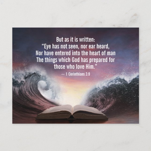 1 Korinthen 2:9 Das Auge hat weder gesehen noch ge Postkarte (Vorderseite)