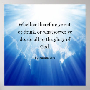 1 Korinther 10:31 Poster