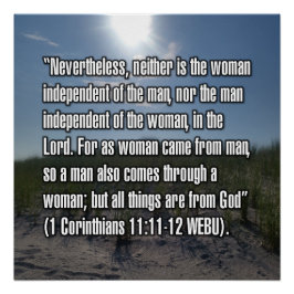 1 Korinther 11:11-12 WEBU Poster