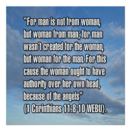1 Korinther 11:8-10 WEBU Poster